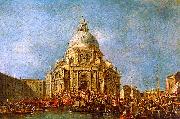 Francesco Guardi The Doge of Venice goes to the Salute on 21 November to Commemorate the end of the Plague of 1630 oil painting artist
